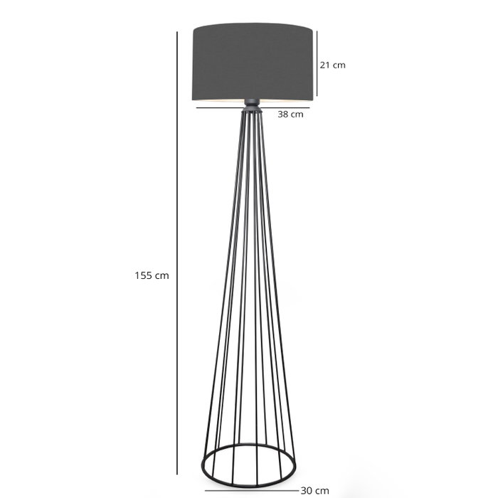 Opviq AYD-3041 Lámpara de Pie Antracita Opviq AYD-3041 Lámpara de Pie Antracita